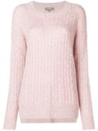 N.peal Cable-knit Jumper - Pink & Purple
