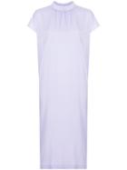 G.v.g.v. Satin High Neck Short Sleeve Dress - Pink & Purple