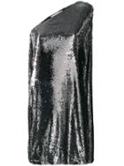Stella Mccartney Sequined One-shoulder Dress - Silver