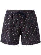 Ps By Paul Smith Printed Swim Shorts, Men's, Size: Large, Black, Recycled Polyester/polyester