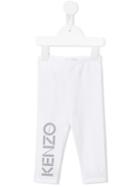 Kenzo Kids - Logo Print Leggings - Kids - Cotton/spandex/elastane - 9 Mth, White