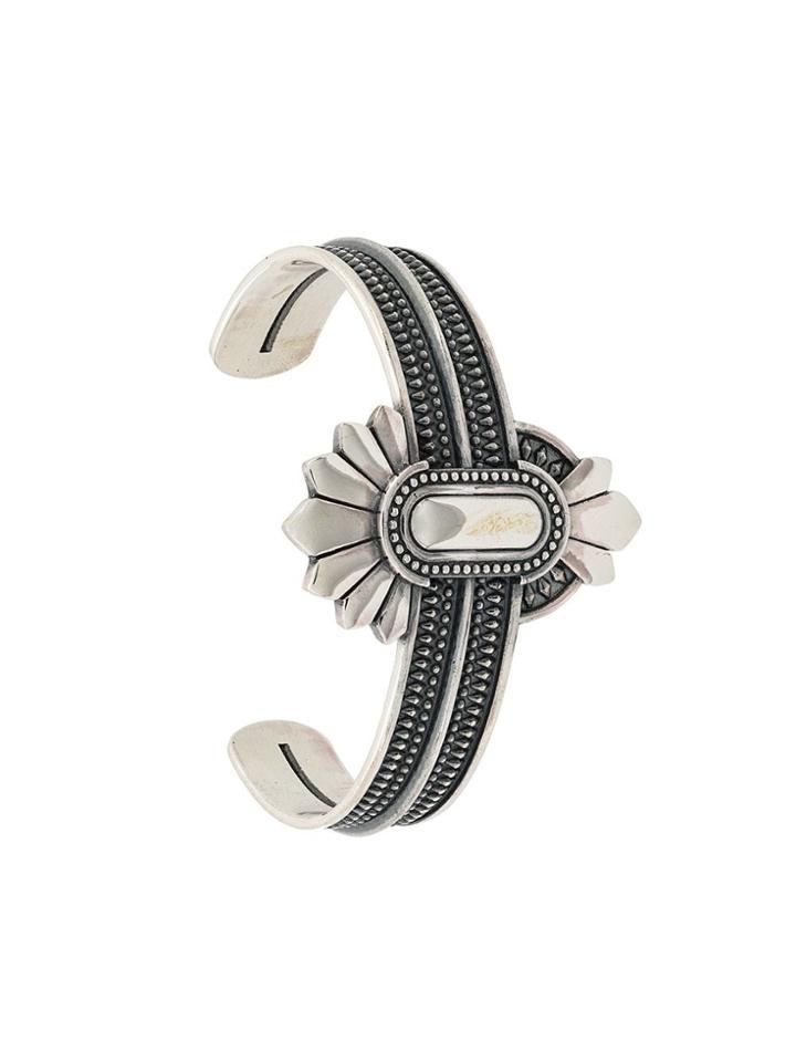 Nove25 Ethnic Cuff Bracelet - Silver
