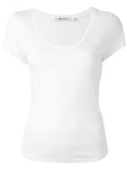 T By Alexander Wang V-neck T-shirt, Women's, Size: Small, White, Rayon