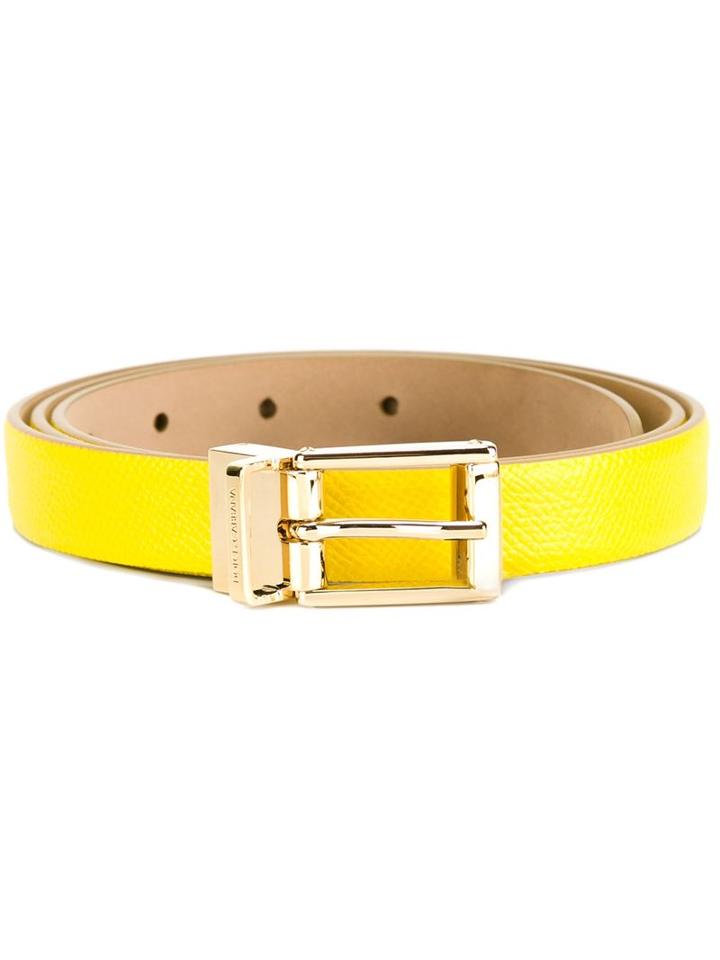 Dolce & Gabbana Classic Belt, Women's, Size: 95, Yellow/orange, Leather
