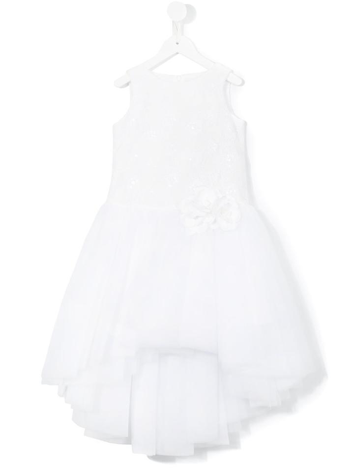 Loredana Embroidered Tulle Dress, Girl's, Size: 6 Yrs, White