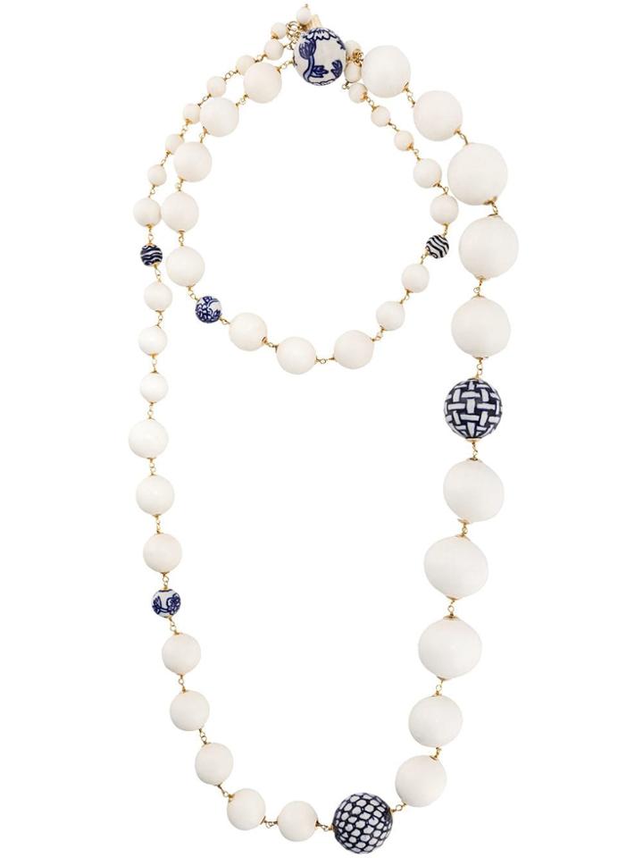 Rosantica Layered Bead Necklace - White