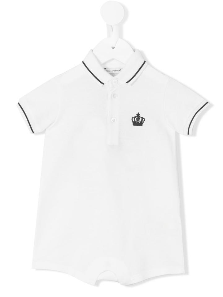 Dolce & Gabbana Kids - Polo Shorties - Kids - Cotton - 12-18 Mth, White