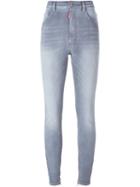 Dsquared2 Twiggy High Waist Jeans, Women's, Size: 38, Grey, Cotton/polyester/spandex/elastane