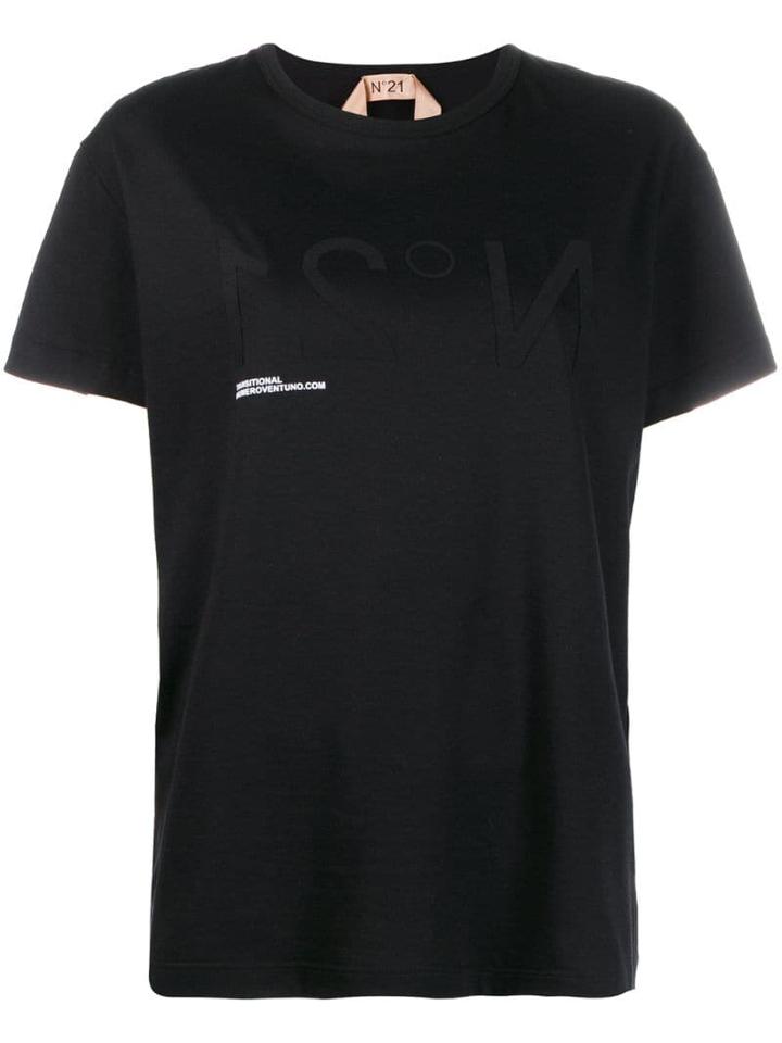 Nº21 Inverted Logo Print T-shirt - Black