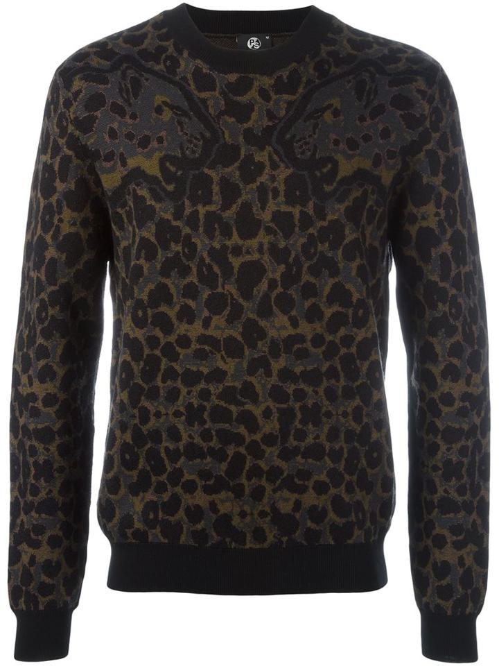 Ps By Paul Smith Leopard Pattern Jumper