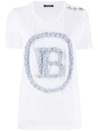 Balmain Textured Logo T-shirt - White