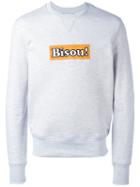 Ami Alexandre Mattiussi - Embroidered Bisou! Sweatshirt - Men - Cotton - L, Grey, Cotton