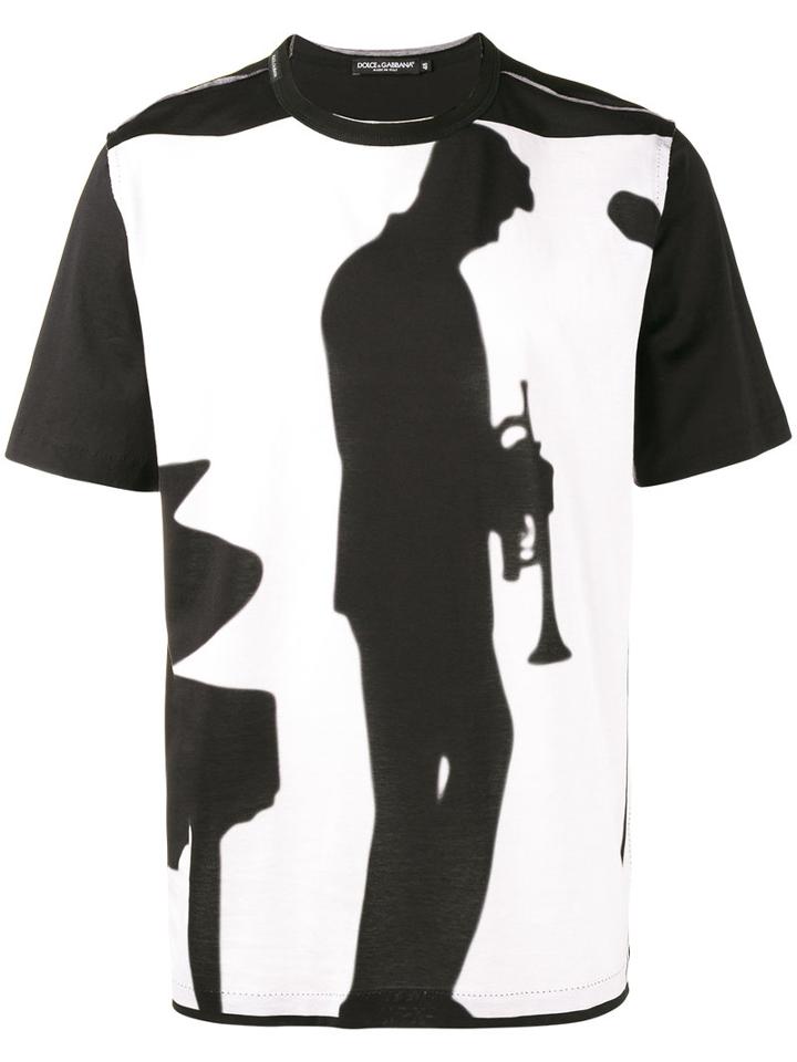 Dolce & Gabbana - Jazz Musician Print T-shirt - Men - Cotton - 54, Black, Cotton