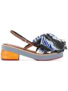 Marni Printed Ruffle Front Sandals - Multicolour