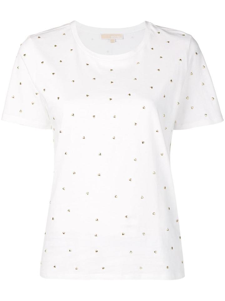 Michael Michael Kors Heart Stud T-shirt - White