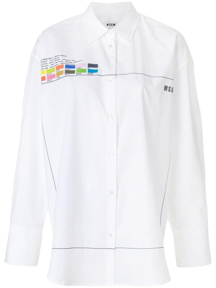 Msgm Pantone Print Shirt - White