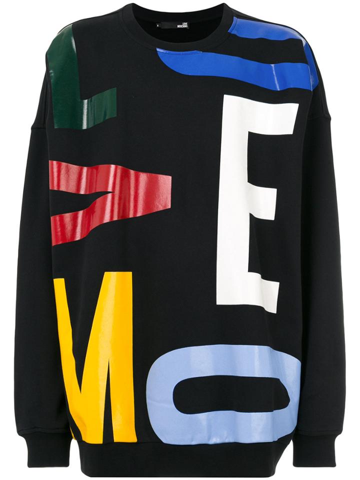 Love Moschino Bold Letter Sweatshirt - Black