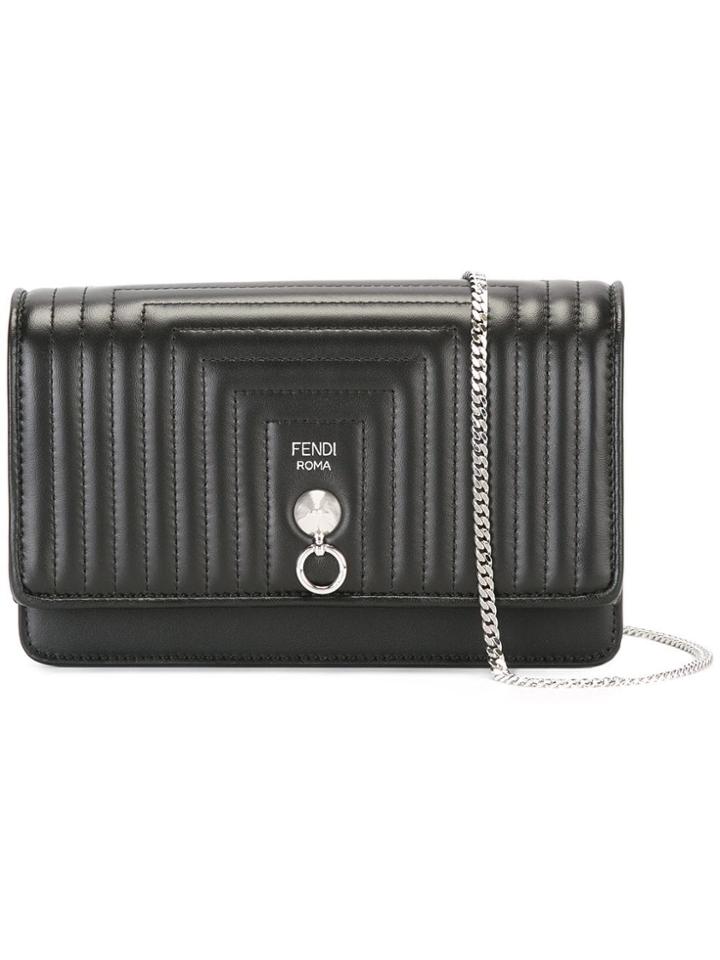 Fendi Quilted Cross Body Bag - Black