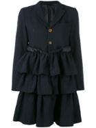 Comme Des Garçons Ruffled Skirt Coat - Blue