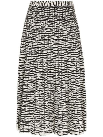 Proenza Schouler Schlr Knt Midi Skt Tiger Jacq - Black