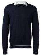 Dolce & Gabbana Crown Polo Collar Shirt, Men's, Size: 50, Blue, Virgin Wool
