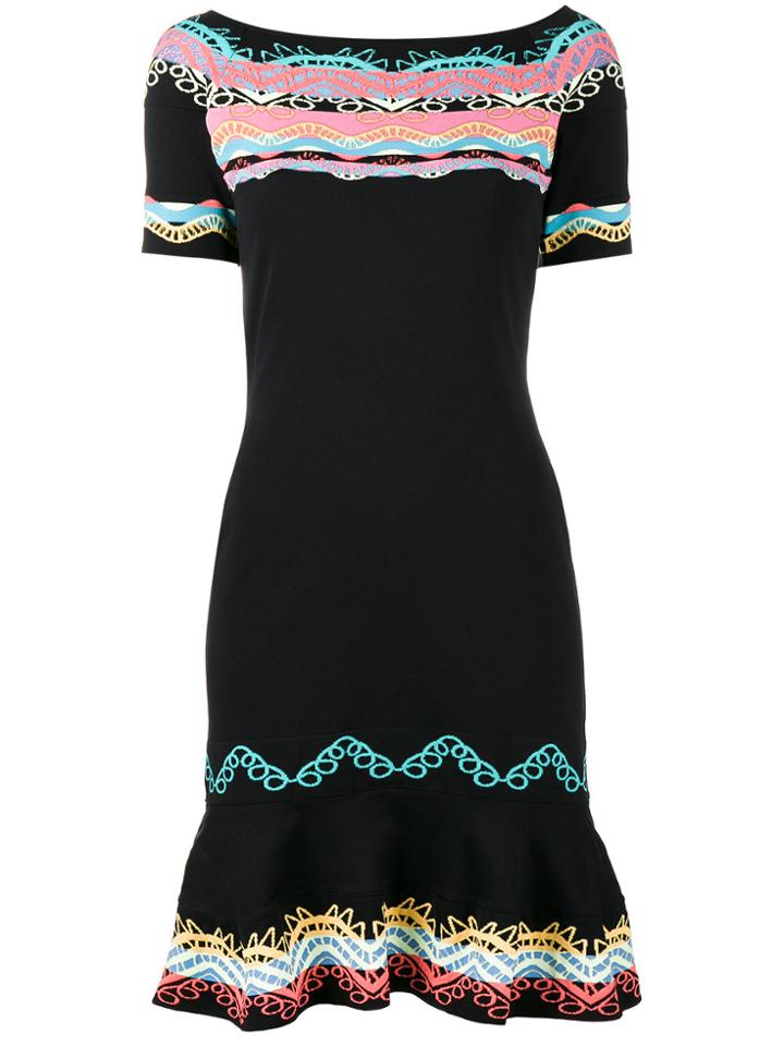 Peter Pilotto Knitted Jacquard Mini Dress - Black