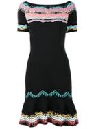 Peter Pilotto Knitted Jacquard Mini Dress - Black