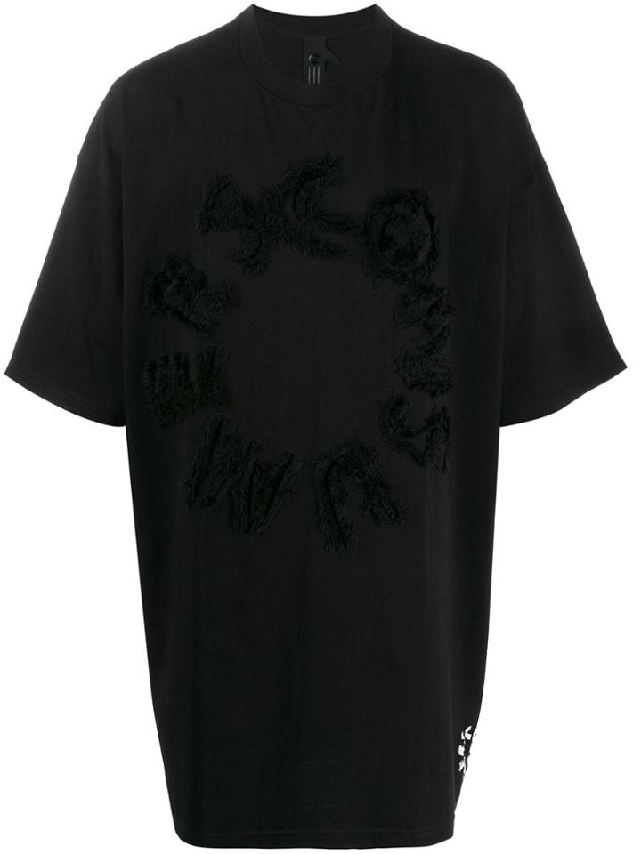 Bernhard Willhelm Logo Embroidered Oversized T-shirt - Black