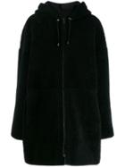 P.a.r.o.s.h. Textured Hooded Jacket - Black