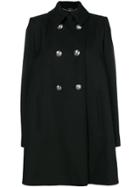 Alexander Mcqueen Loose Flared Coat - Black