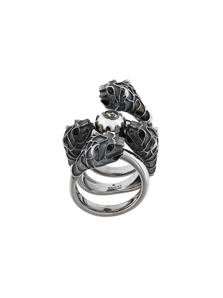 Gucci Double Wrap Feline Ring - Metallic