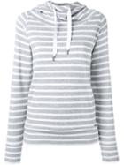 Woolrich - Striped Drawstring Hoodie - Women - Cotton - S, Grey, Cotton