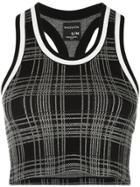 Nagnata Retro Check Racer Crop Top - Black