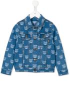 Moschino Kids Teddy Print Denim Jacket, Boy's, Size: 8 Yrs, Blue
