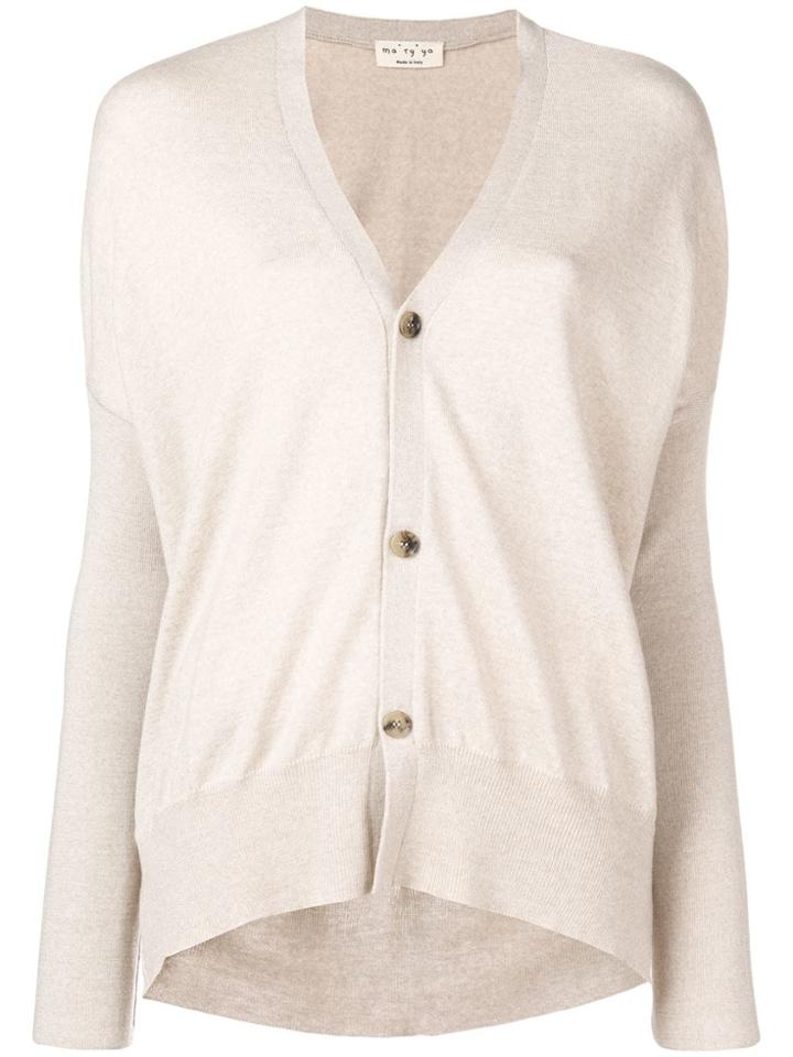 Ma'ry'ya Longline Fine Knit Cardigan - Nude & Neutrals