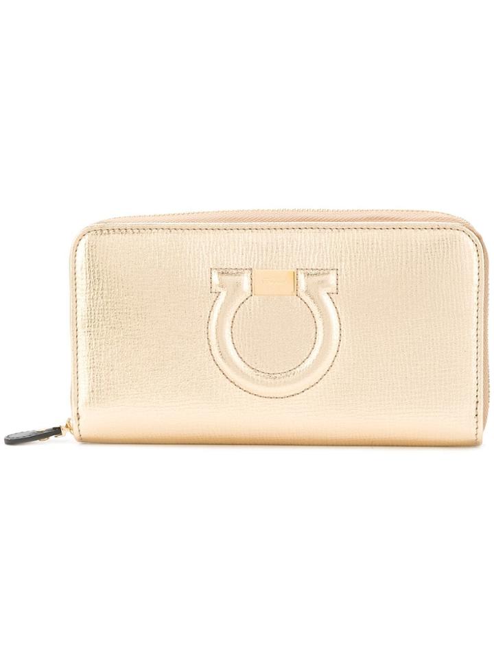 Salvatore Ferragamo Gancini Wallet - Gold