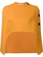 Marni Asymmetric Cape, Women's, Size: 38, Yellow/orange, Silk/wool