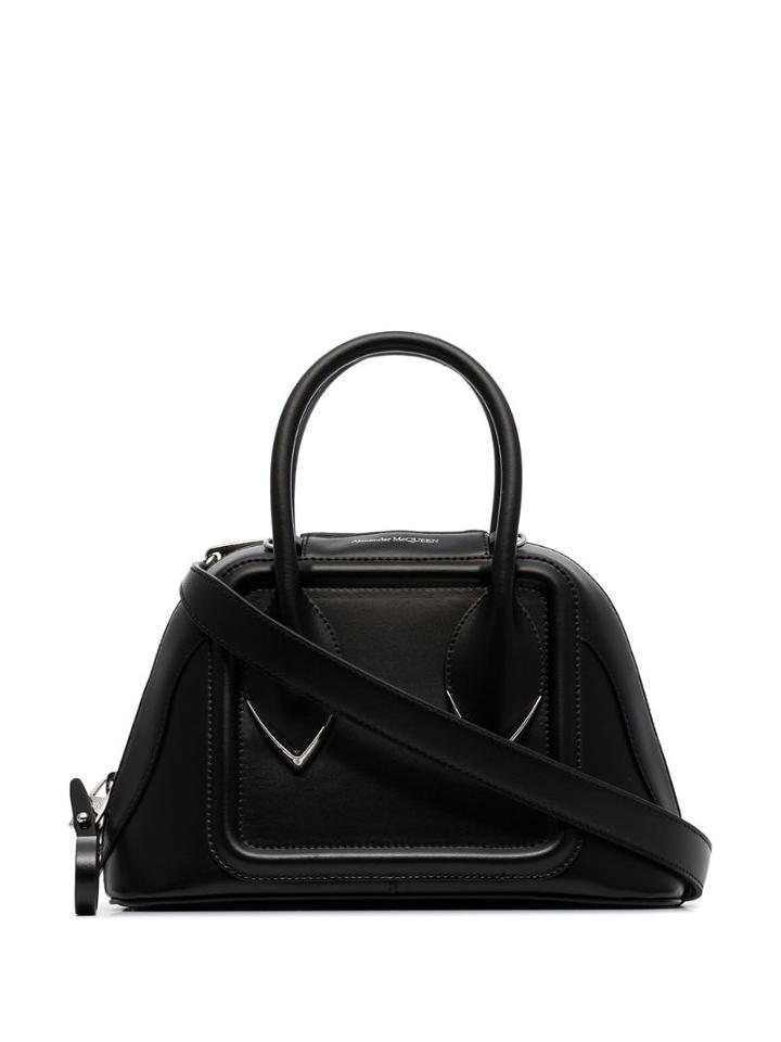 Alexander Mcqueen Small Pinter Bowling Bag - Black