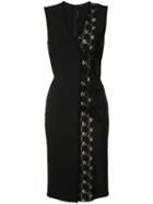 Yigal Azrouel Belted Shift Dress, Women's, Size: 6, Black, Spandex/elastane/viscose/polyimide