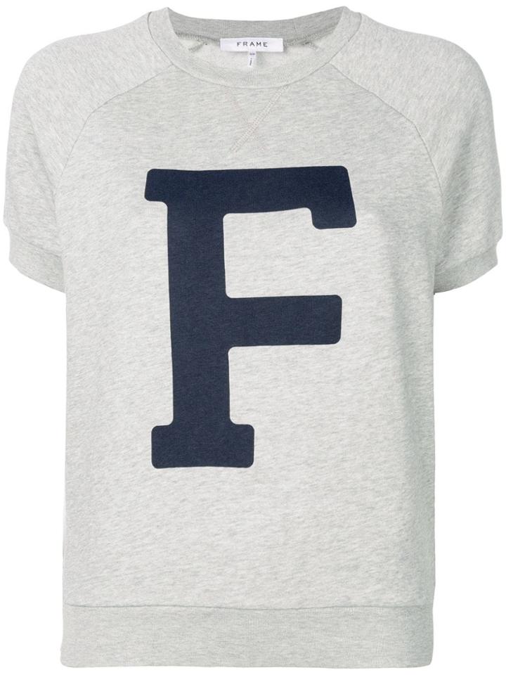 Frame Varsity Short-sleeve Sweatshirt - Grey