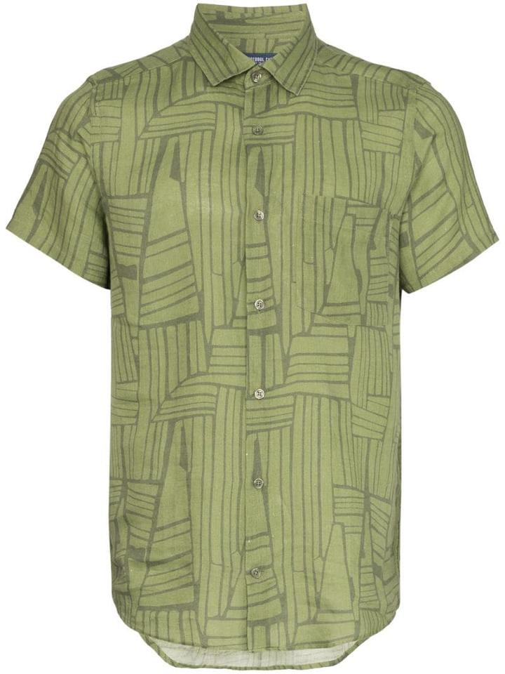 Frescobol Carioca Antonio Printed Linen Shirt - Green