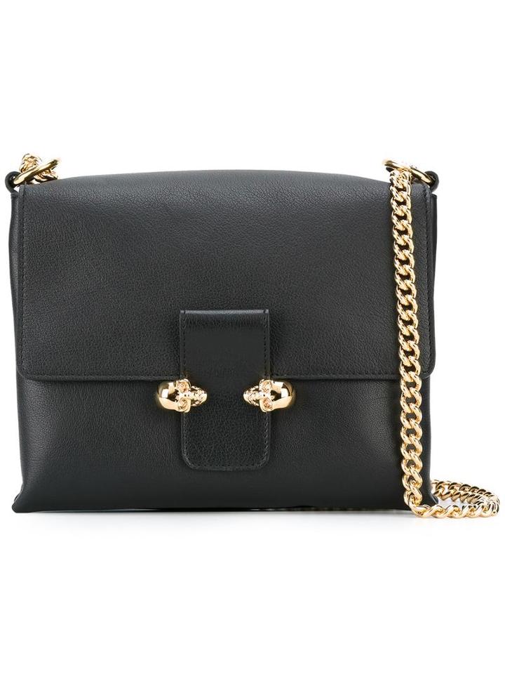 Alexander Mcqueen 'twin Skull' Satchel, Women's, Black, Leather