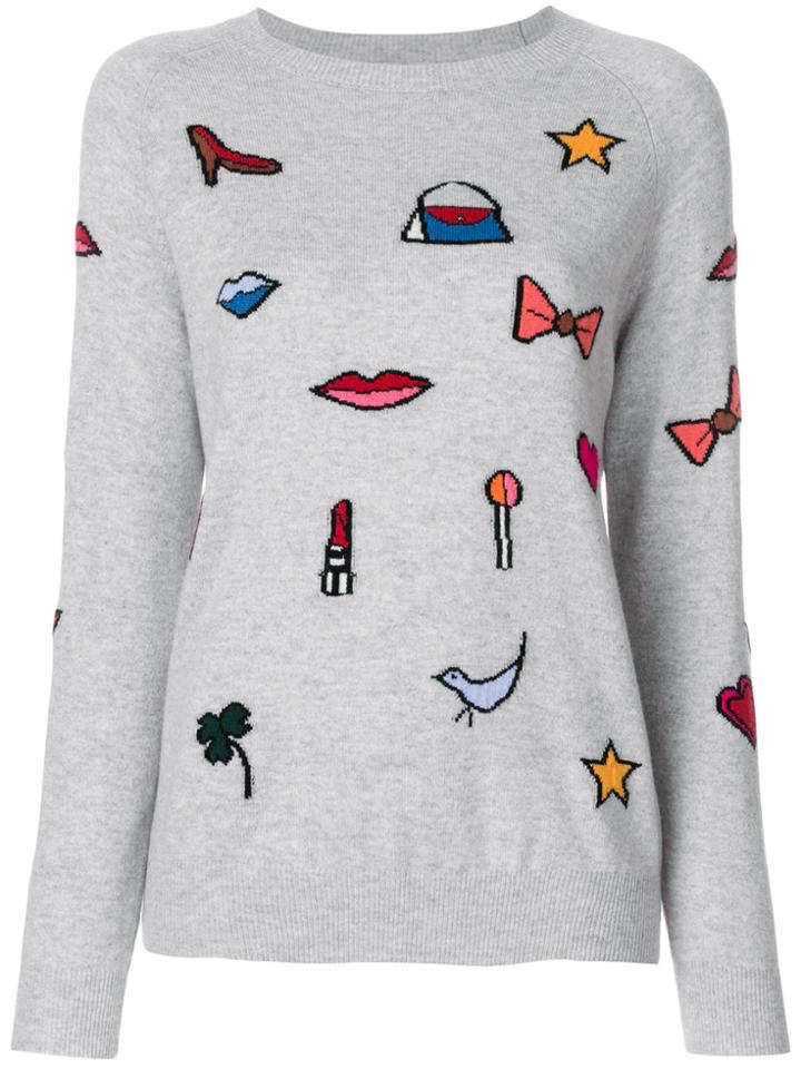 Chinti & Parker Lolita Purse Jumper - Grey