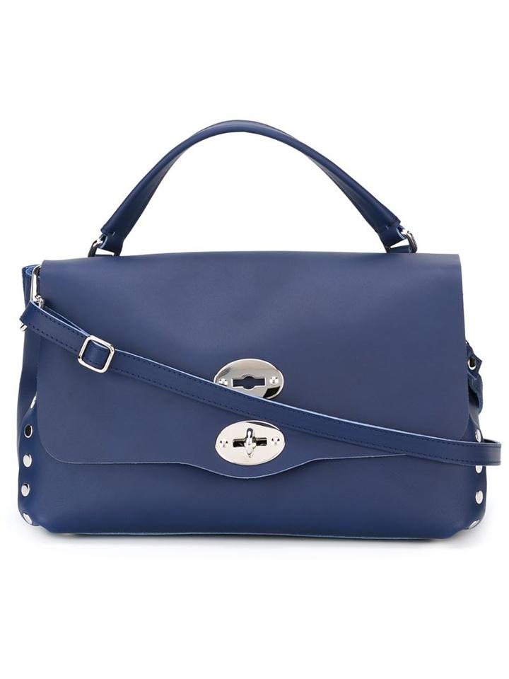 Zanellato 'postina' Satchel, Women's, Blue, Leather