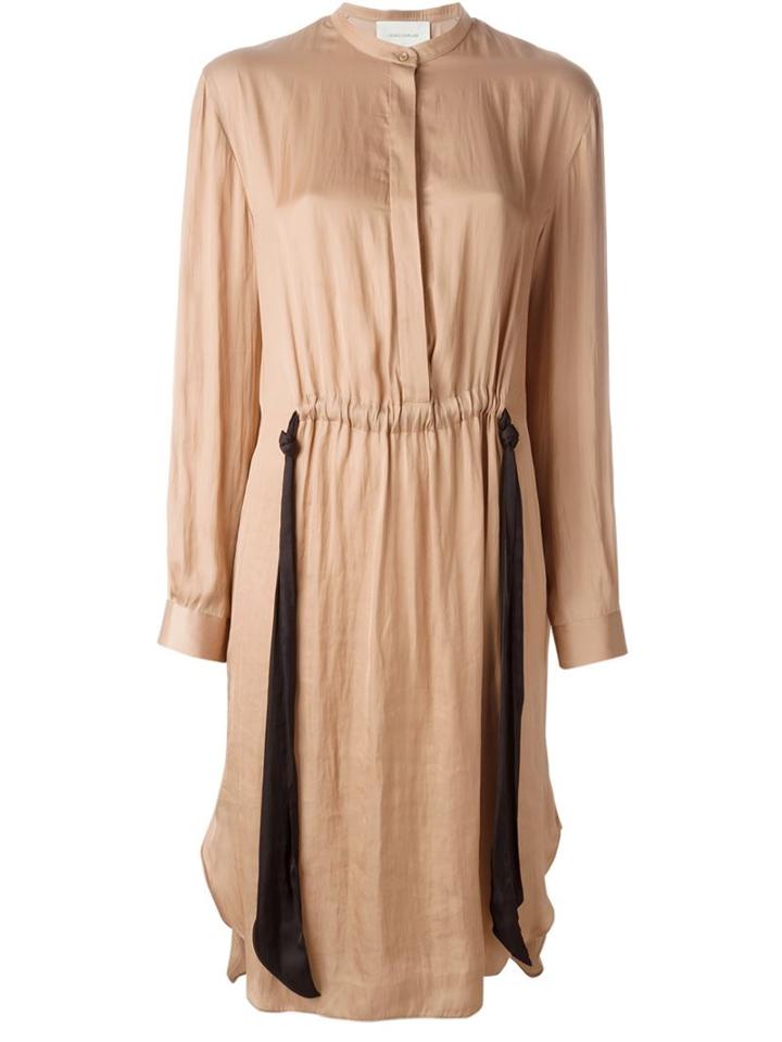 Cedric Charlier Drawstring Waist Shirt Dress