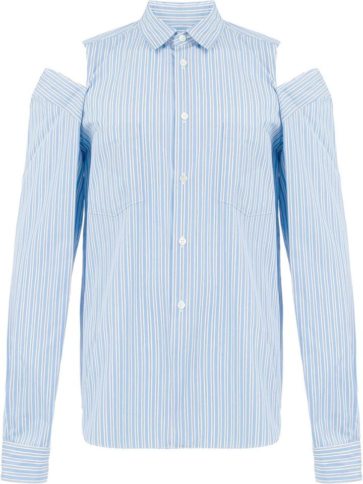 Comme Des Garçons Homme Plus Ripped Detailed Shirt - Blue