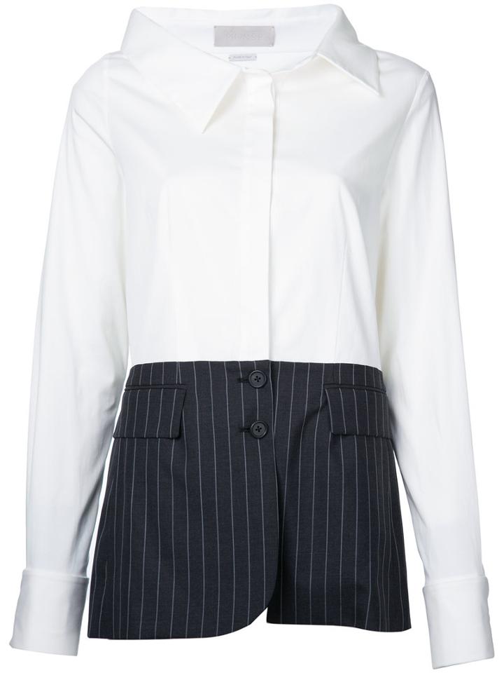 Monse - Belted Shirt - Women - Cotton/polyurethane/wool - 2, White, Cotton/polyurethane/wool