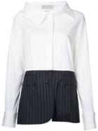 Monse - Belted Shirt - Women - Cotton/polyurethane/wool - 2, White, Cotton/polyurethane/wool