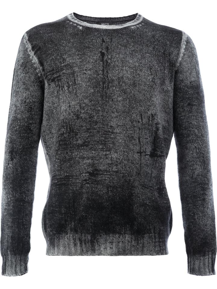 Avant Toi Distressed Jumper - Grey