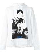 Hood By Air Abstract Print Hoodie, Men's, Size: Small, White, Cotton